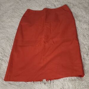 J.Crew Pink Cotton Lined Midi  Skirt Size 4